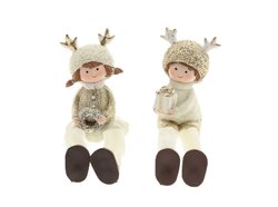 Jongen/meisje zit l6b5.5h9.5 wit/gd