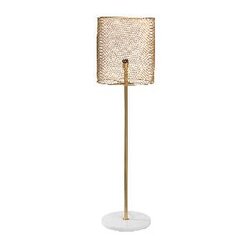 PTMD Julien Gold iron floor lamp marble base high