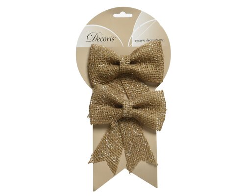 Decoris Strik jute silver glitter