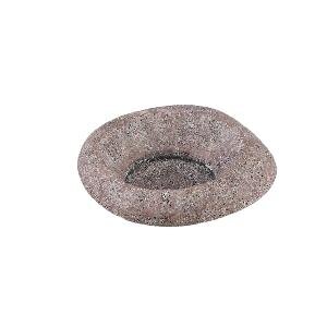 PTMD Juuls Grey cement irregular candleholder 10cm dia