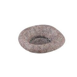 PTMD Juuls Grey cement irregular candleholder 10cm dia