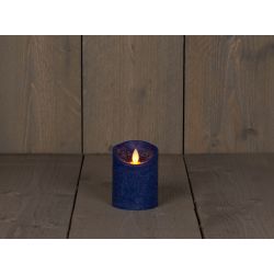 Anna's Collection B.O.T. Kaars Antiek Blauw Wax Rustiek Bewegende Vlam 7,5X10Cm 3Xaaa/Timer - afbeelding 1