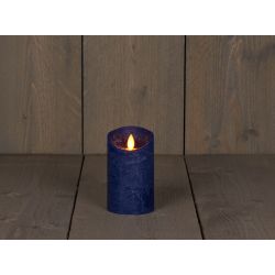 Anna's Collection B.O.T. Kaars Antiek Blauw Wax Rustiek Bewegende Vlam 7,5X12,5Cm 3Xaaa/Timer