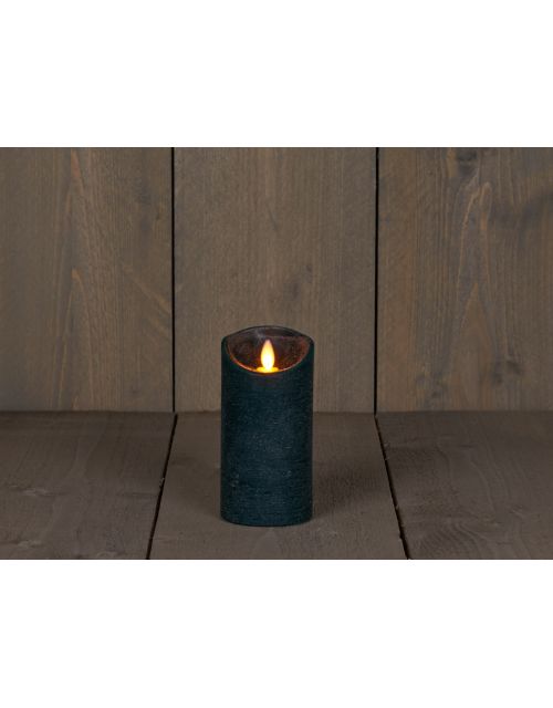 Anna's Collection B.O.T. Kaars Antiek Groen Wax Rustiek Bewegende Vlam 7,5X15Cm 3Xaaa/Timer