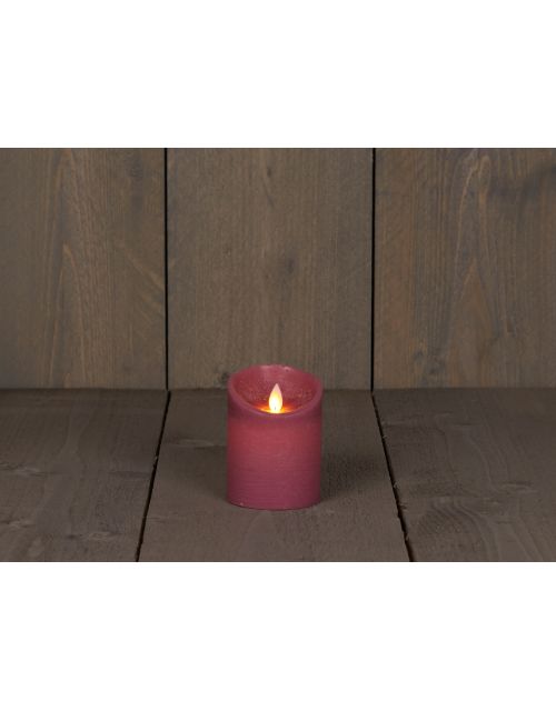 Anna's Collection B.O.T. Kaars Antiek Roze Wax Rustiek Bewegende Vlam 7,5X10Cm 3Xaaa/Timer - afbeelding 1