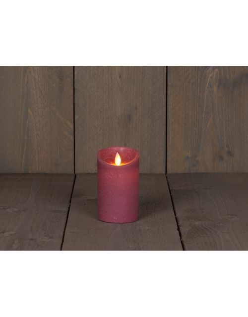 Anna's Collection B.O.T. Kaars Antiek Roze Wax Rustiek Bewegende Vlam 7,5X12,5Cm 3Xaaa/Timer