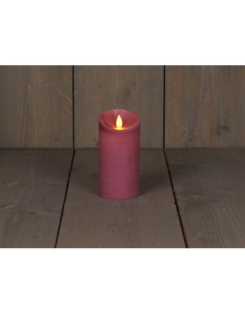 Anna's Collection B.O.T. Kaars Antiek Roze Wax Rustiek Bewegende Vlam 7,5X15Cm 3Xaaa/Timer
