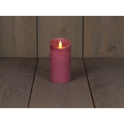 Anna's Collection B.O.T. Kaars Antiek Roze Wax Rustiek Bewegende Vlam 7,5X15Cm 3Xaaa/Timer