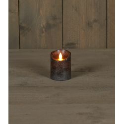 Anna's Collection B.O.T. Kaars Antraciet Wax Rustiek Bewegende Vlam 7,5X10Cm 3Xaaa/Timer - afbeelding 1