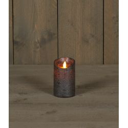 Anna's Collection B.O.T. Kaars Antraciet Wax Rustiek Bewegende Vlam 7,5X12,5Cm 3Xaaa/Timer - afbeelding 1