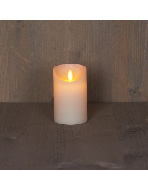 Anna's Collection B.O.T. Kaars Ivoor Wax Rustiek Bewegende Vlam 7,5X12,5Cm 3Xaaa/Timer - afbeelding 1