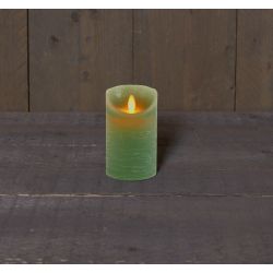 Anna's Collection B.O.T. Kaars Jade Groen Wax Rustiek Bewegende Vlam 7,5X12,5Cm 3Xaaa/Timer