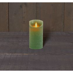 Anna's Collection B.O.T. Kaars Jade Groen Wax Rustiek Bewegende Vlam 7,5X15Cm 3Xaaa/Timer - afbeelding 1