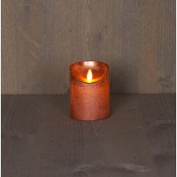 Anna's Collection B.O.T. Kaars Koper Wax Rustiek Bewegende Vlam 7,5X10Cm 3Xaaa/Timer