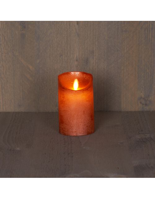 Anna's Collection B.O.T. Kaars Koper Wax Rustiek Bewegende Vlam 7,5X12,5Cm 3Xaaa/Timer