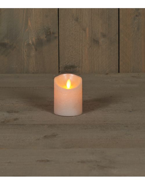 Anna's Collection B.O.T. Kaars Parel Wax Rustiek Bewegende Vlam 7,5X10Cm 3Xaaa/Timer - afbeelding 1