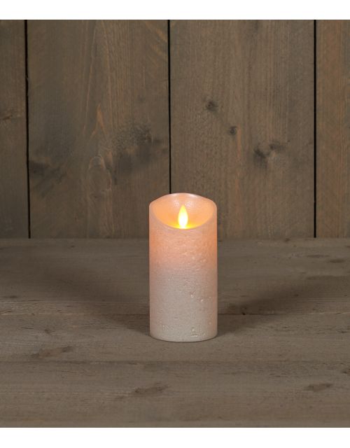 Anna's Collection B.O.T. Kaars Parel Wax Rustiek Bewegende Vlam 7,5X15Cm 3Xaaa/Timer