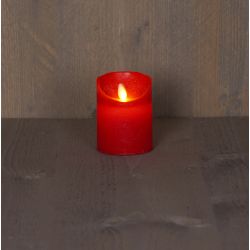 Anna's Collection B.O.T. Kaars Rood Wax Rustiek Bewegende Vlam 7,5X10Cm 3Xaaa/Timer - afbeelding 1