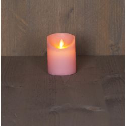 Anna's Collection B.O.T. Kaars Roze Wax Rustiek Bewegende Vlam 7,5X10Cm 3Xaaa/Timer - afbeelding 1