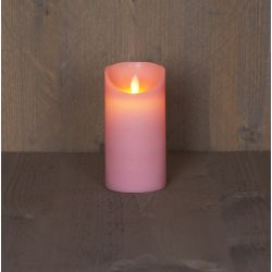 Anna's Collection B.O.T. Kaars Roze Wax Rustiek Bewegende Vlam 7,5X15Cm 3Xaaa/Timer