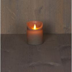 Anna's Collection B.O.T. Kaars Taupe Wax Rustiek Bewegende Vlam 7,5X10Cm 3Xaaa/Timer