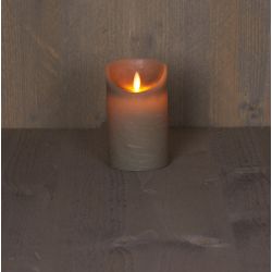 Anna's Collection B.O.T. Kaars Taupe Wax Rustiek Bewegende Vlam 7,5X12,5Cm 3Xaaa/Timer