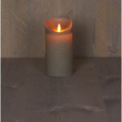 Anna's Collection B.O.T. Kaars Taupe Wax Rustiek Bewegende Vlam 7,5X15Cm 3Xaaa/Timer