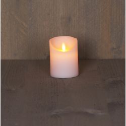Anna's Collection B.O.T. Kaars Wit Wax Rustiek Bewegende Vlam 7,5X10Cm 3Xaaa/Timer - afbeelding 1