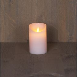 Anna's Collection B.O.T. Kaars  Wit Wax Rustiek Bewegende Vlam 7,5X12,5Cm 3Xaaa/Timer - afbeelding 1