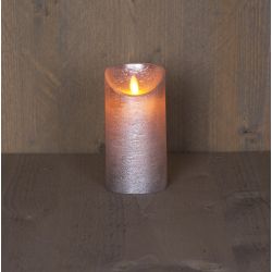 Anna's Collection B.O.T. Kaars Zilver Wax Rustiek Bewegende Vlam 7,5X15Cm 3Xaaa/Timer - afbeelding 1