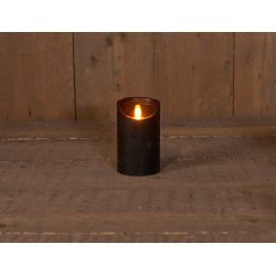 Anna's Collection B.O.T. Kaars Zwart Wax Rustiek Bewegende Vlam 7,5X12,5Cm 3Xaaa/Timer - afbeelding 1