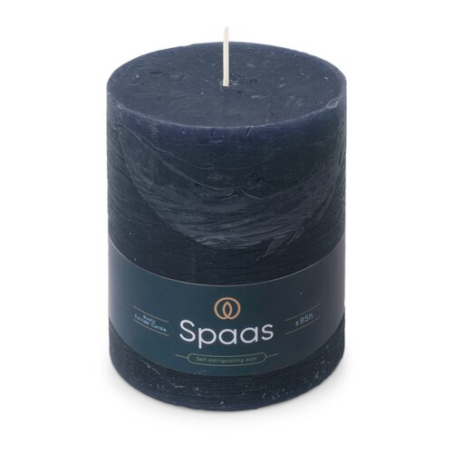 Spaas Rustieke Kaars 100/130mm - donkerblauw