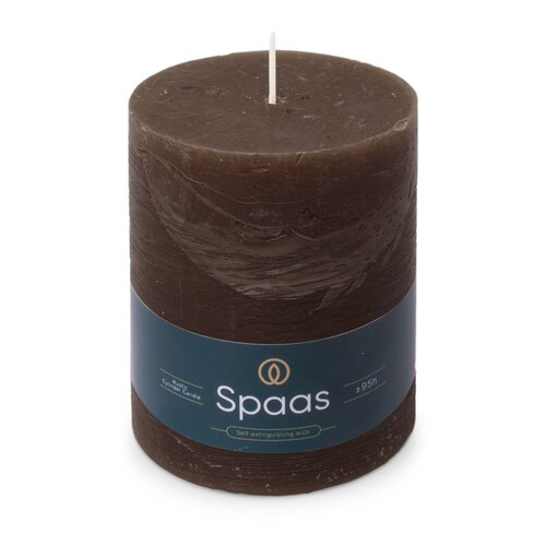 Spaas Rustieke Kaars 100/130mm - donkerbruin