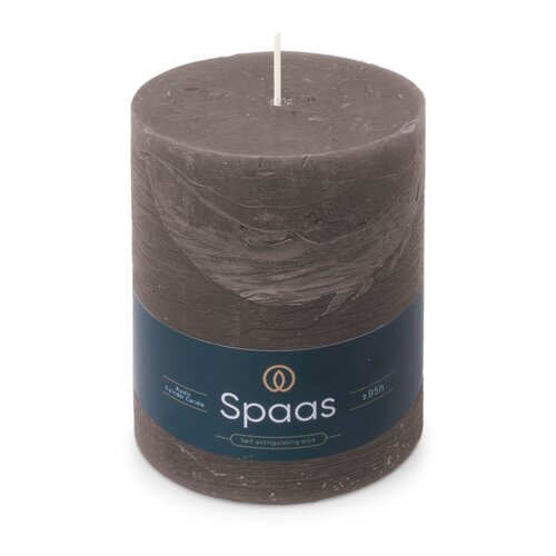 Spaas Rustieke Kaars 100/130mm - donkergrijs
