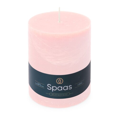 Spaas Rustieke Kaars 100/130mm - lichtroze