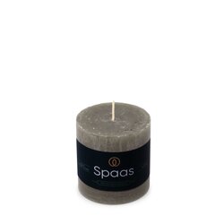 Spaas Rustieke Kaars 70/70mm - lichtgrijs