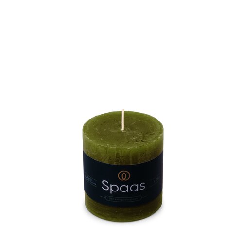 Spaas Rustieke Kaars 70/70mm - olijfgroen