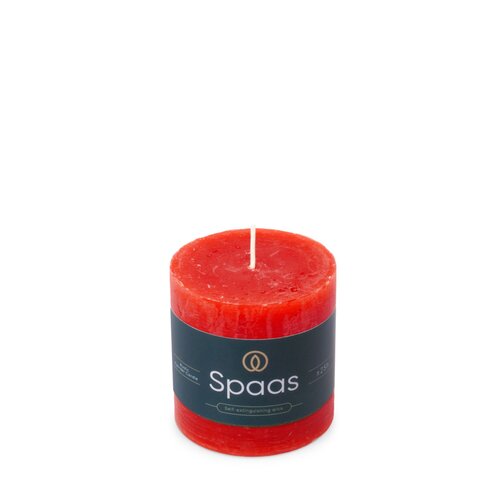 Spaas Rustieke Kaars 70/70mm - rood