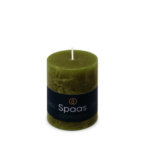 Spaas Rustieke Kaars 70/95mm - olijfgroen