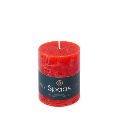 Spaas Rustieke Kaars 70/95mm - rood