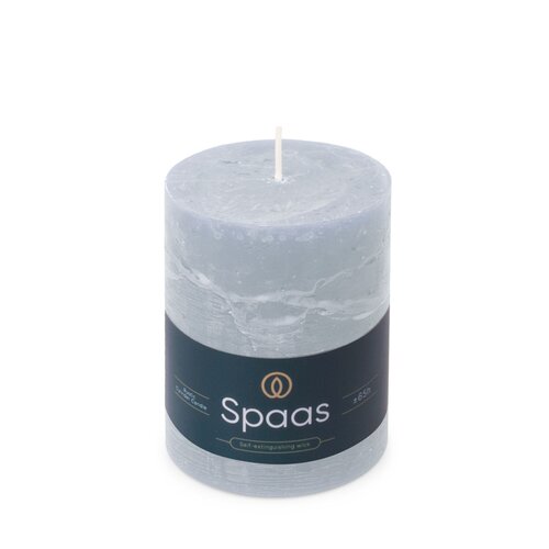 Spaas Rustieke Kaars 80/110mm - lichtblauw