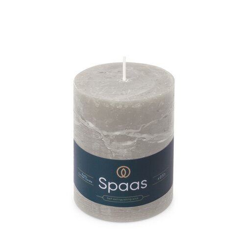 Spaas Rustieke Kaars 80/110mm - lichtgrijs