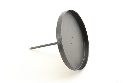 Kaarshouder 2st d10.5h11cm zwart