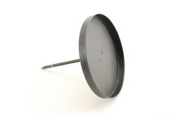 Kaarshouder 2st d10.5h11cm zwart