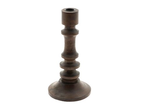 Kaarshouder tonta d13h23cm d.bruin