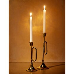 Kandelaar alu l10b10h27cm goud - afbeelding 2