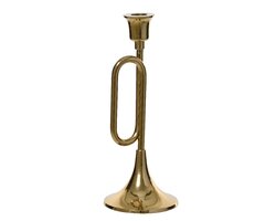 Kandelaar alu l10b10h27cm goud - afbeelding 1