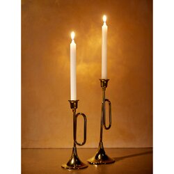 Kandelaar alu l12b12h34cm goud - afbeelding 2