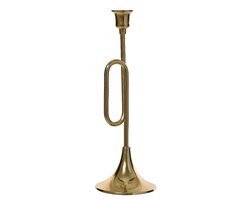 Kandelaar alu l12b12h34cm goud - afbeelding 1