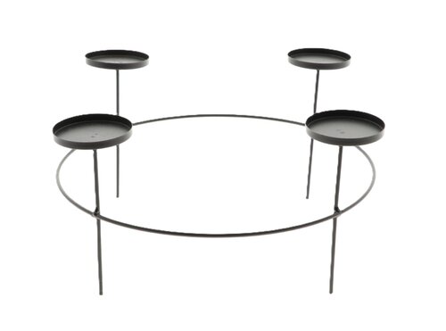 Kandelaar tammy d38h20cm zwart